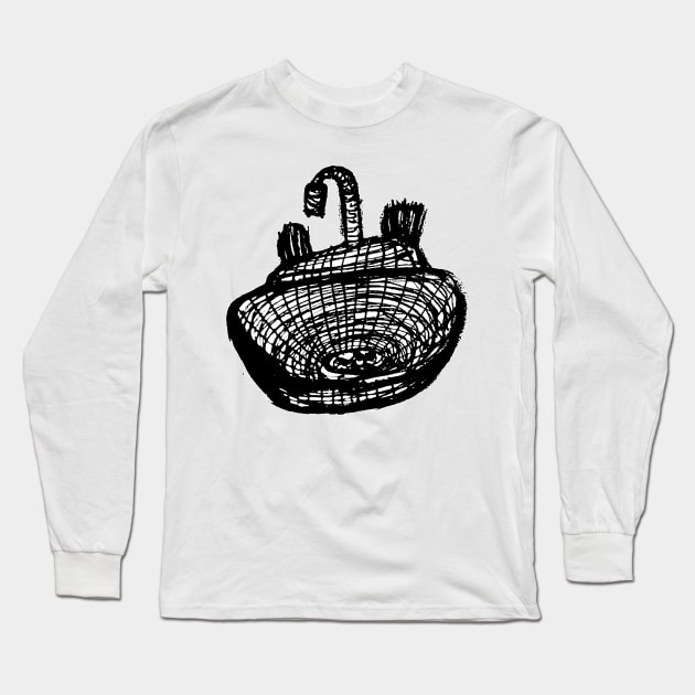 Dark and Gritty Sink Drawing Long Sleeve T-Shirt by MacSquiddles